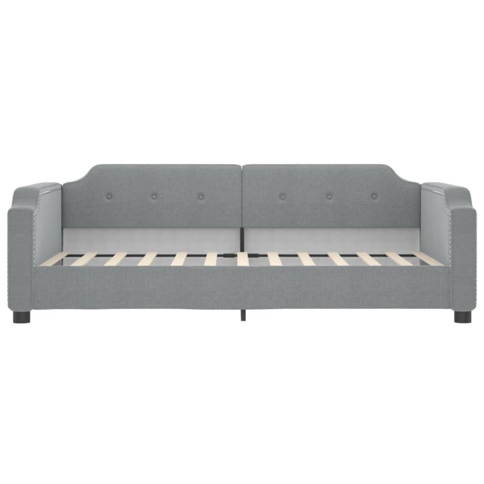 Sofá cama nido con cajones tela gris claro 80x200