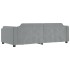 Sofá cama nido con cajones tela gris claro 80x200