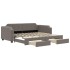 Sofá cama nido con cajones tela gris taupe 90x200