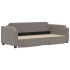 Sofá cama nido con cajones tela gris taupe 90x200