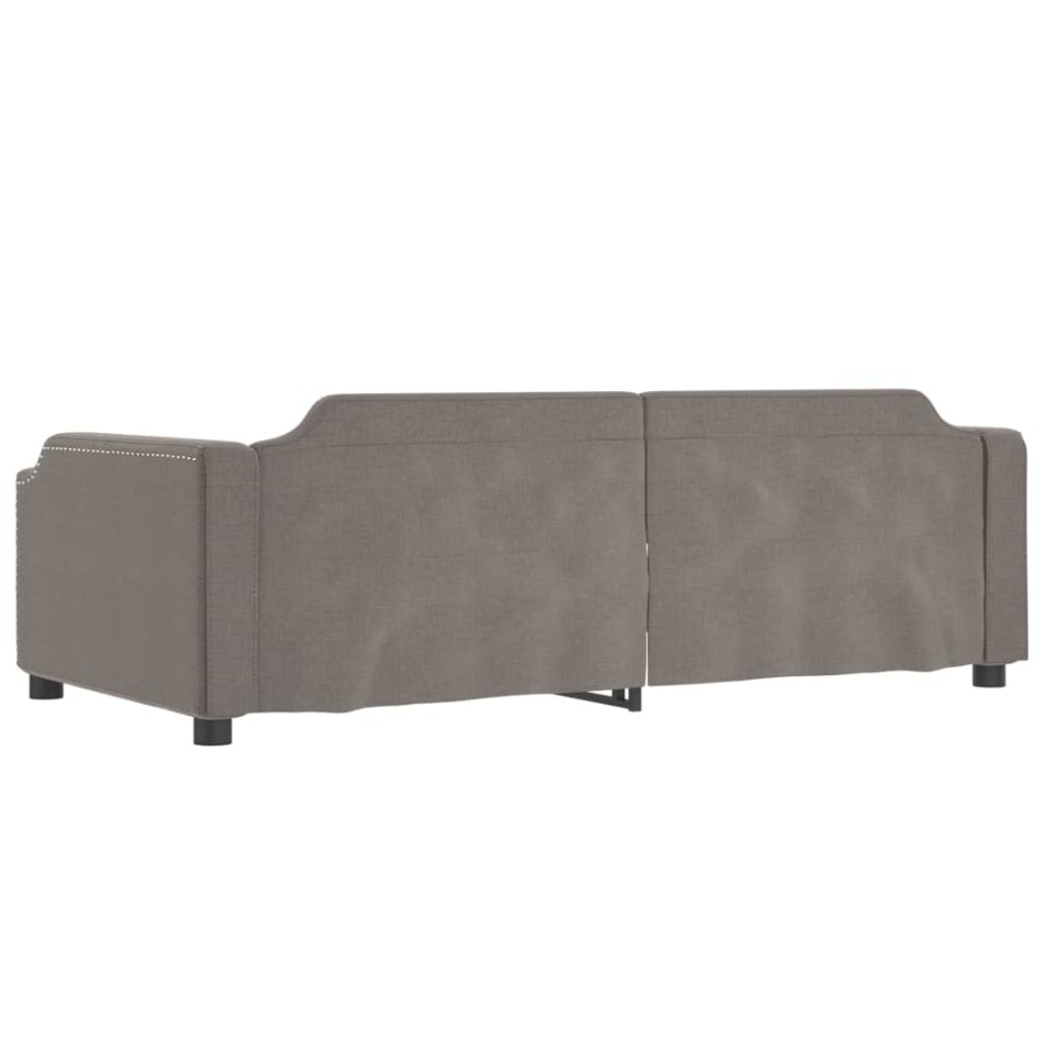 Sofá cama nido con cajones tela gris taupe 90x200