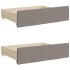 Sofá cama nido con cajones tela gris taupe 90x200