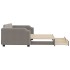 Sofá cama nido con cajones tela gris taupe 100x200