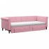 Sofá cama nido con cajones terciopelo rosa 80x200