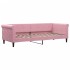 Sofá cama nido con cajones terciopelo rosa 80x200