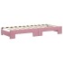 Sofá cama nido con cajones terciopelo rosa 80x200