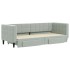 Sofá cama nido con cajones terciopelo gris claro 80x200