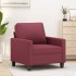 Sillón de tela rojo tinto 60