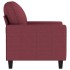 Sillón de tela rojo tinto 60
