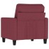 Sillón de tela rojo tinto 60