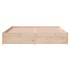 Estructura de cama sin colchón madera maciza 160x200