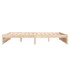 Estructura de cama sin colchón madera maciza 160x200