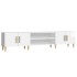 Mueble de TV madera contrachapada blanco brillo 180x31,5x40