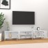 Mueble de TV madera contrachapada blanco brillo 180x31,5x40