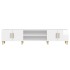 Mueble de TV madera contrachapada blanco brillo 180x31,5x40
