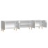 Mueble de TV madera contrachapada blanco brillo 180x31,5x40