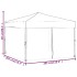 Carpa para fiestas plegable con paredes laterales negra 3x3