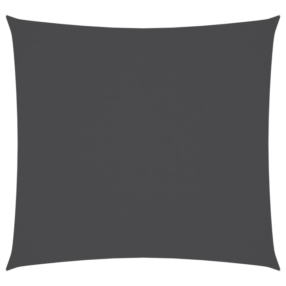 Toldo de vela cuadrado tela Oxford gris antracita 6x6