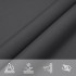 Toldo de vela cuadrado tela Oxford gris antracita 6x6