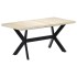 Mesa de comedor madera maciza de mango blanco 160x80x75