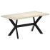 Mesa de comedor madera maciza de mango blanco 160x80x75