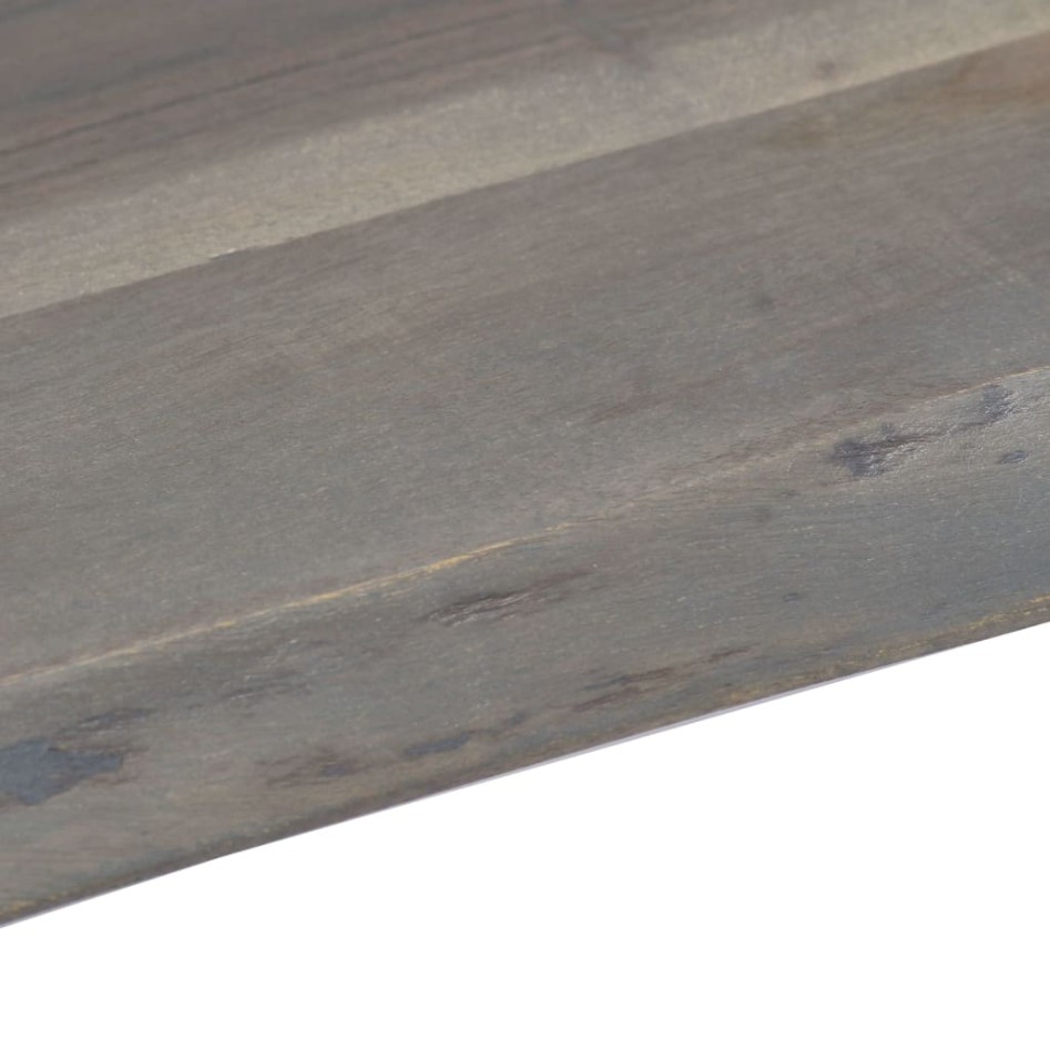 Mesa de centro borde natural acacia maciza gris 115x60x40