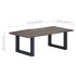 Mesa de centro borde natural acacia maciza gris 115x60x40