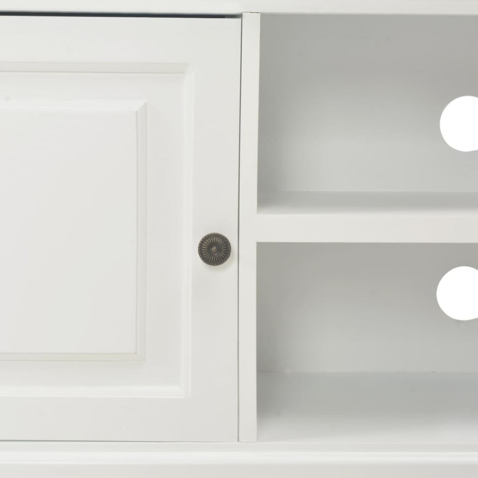 Mueble para TV de madera blanco 90x30x40