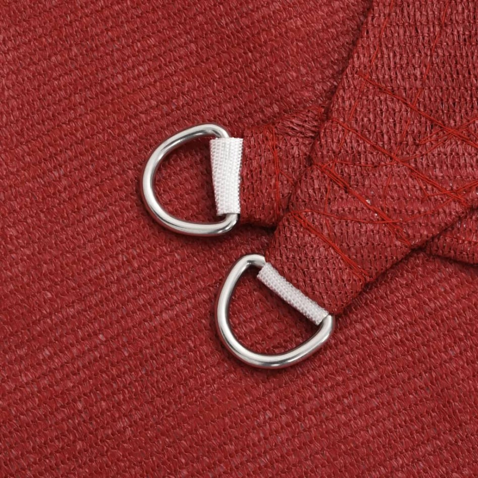 Toldo de vela rojo HDPE 160 g/m² 7x7