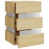 Mesita de noche luz LED madera de ingeniería Sonoma 45x35x67