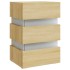 Mesita de noche luz LED madera de ingeniería Sonoma 45x35x67