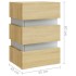 Mesita de noche luz LED madera de ingeniería Sonoma 45x35x67