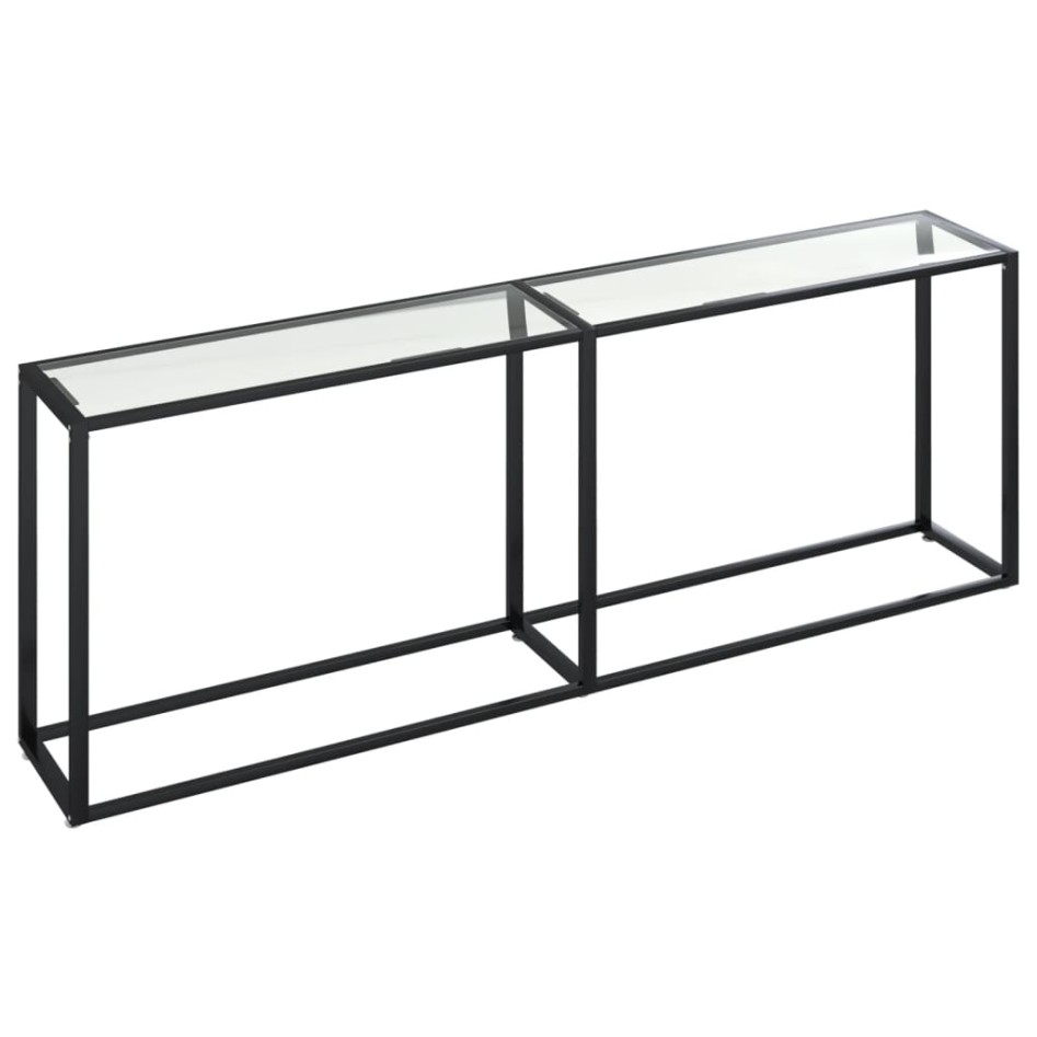 Mesa consola vidrio templado transparente 220x35x75,5