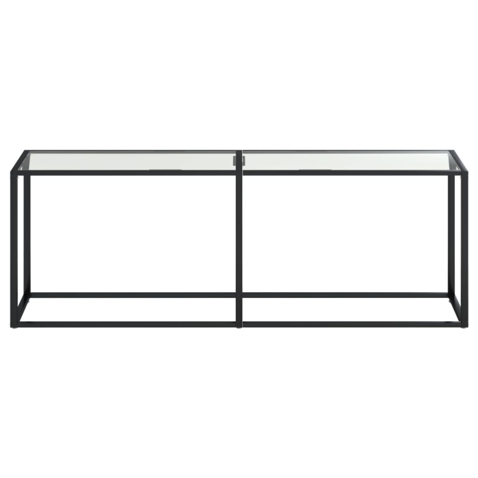 Mesa consola vidrio templado transparente 220x35x75,5