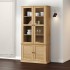 Armario con vitrina VIGO madera maciza de pino 85x35x170