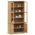 Armario con vitrina VIGO madera maciza de pino 85x35x170