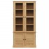 Armario con vitrina VIGO madera maciza de pino 85x35x170