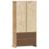 Armario con vitrina VIGO madera maciza de pino 85x35x170