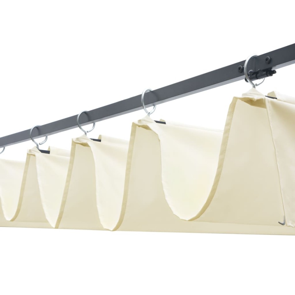 Cenador con techo ratán sintético 300x300x200 cm marrón y