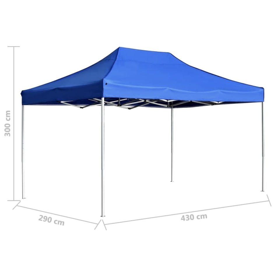 Carpa plegable profesional de aluminio azul 4,5x3