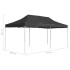 Carpa plegable profesional de aluminio antracita 6x3