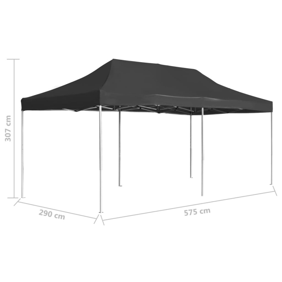 Carpa plegable profesional de aluminio antracita 6x3