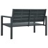 Banco de jardín HDPE gris aspecto madera 120