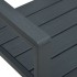 Banco de jardín HDPE gris aspecto madera 120