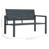 Banco de jardín HDPE gris aspecto madera 120