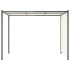 Pérgola con tejado ajustable acero color blanco crema 3x3