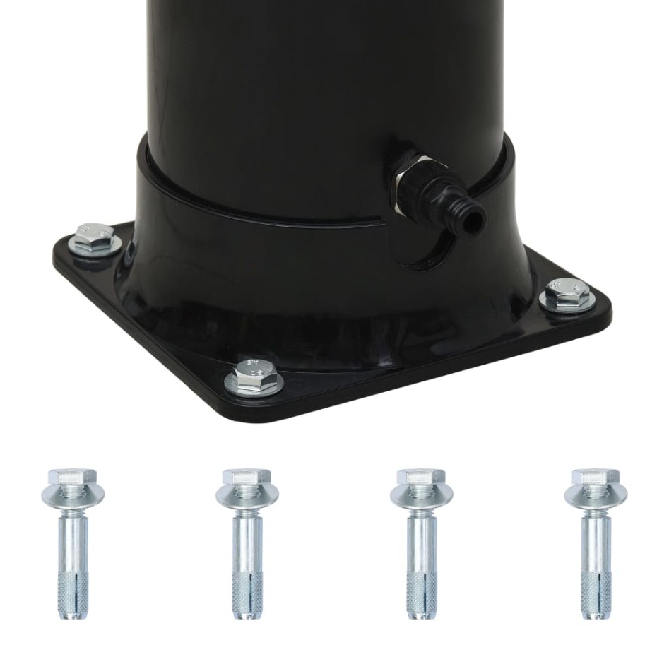 Ducha solar negro 214 cm 20