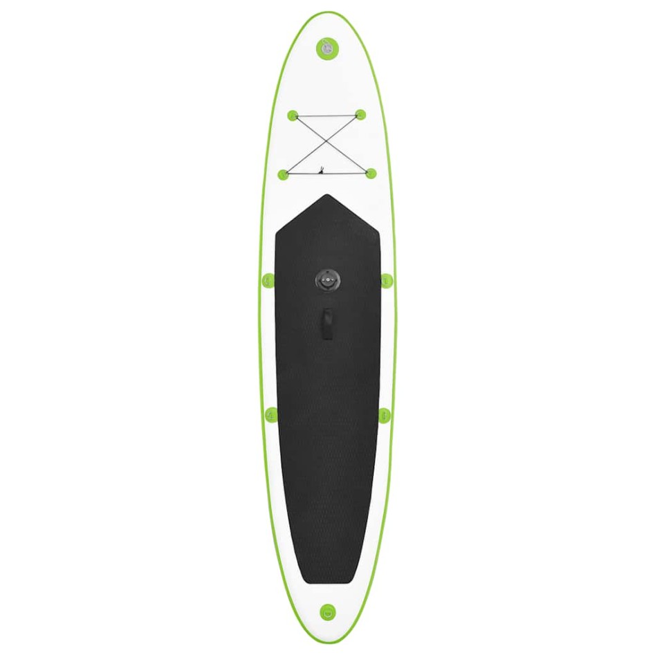Tabla de paddle surf inflable con vela verde y