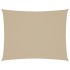 Toldo de vela rectangular tela Oxford beige 6x8