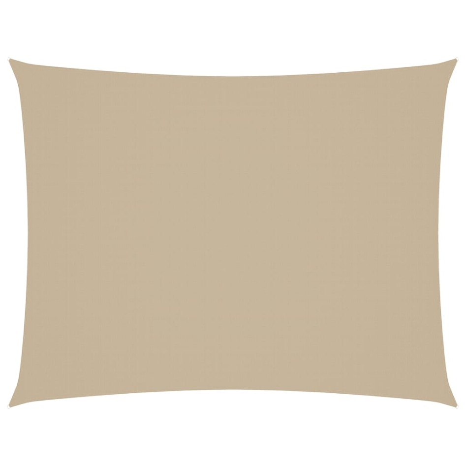 Toldo de vela rectangular tela Oxford beige 6x8
